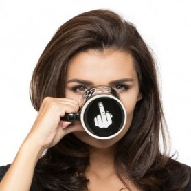 Mug original doigt d'honneur ou tasse insolite effet d'optique
