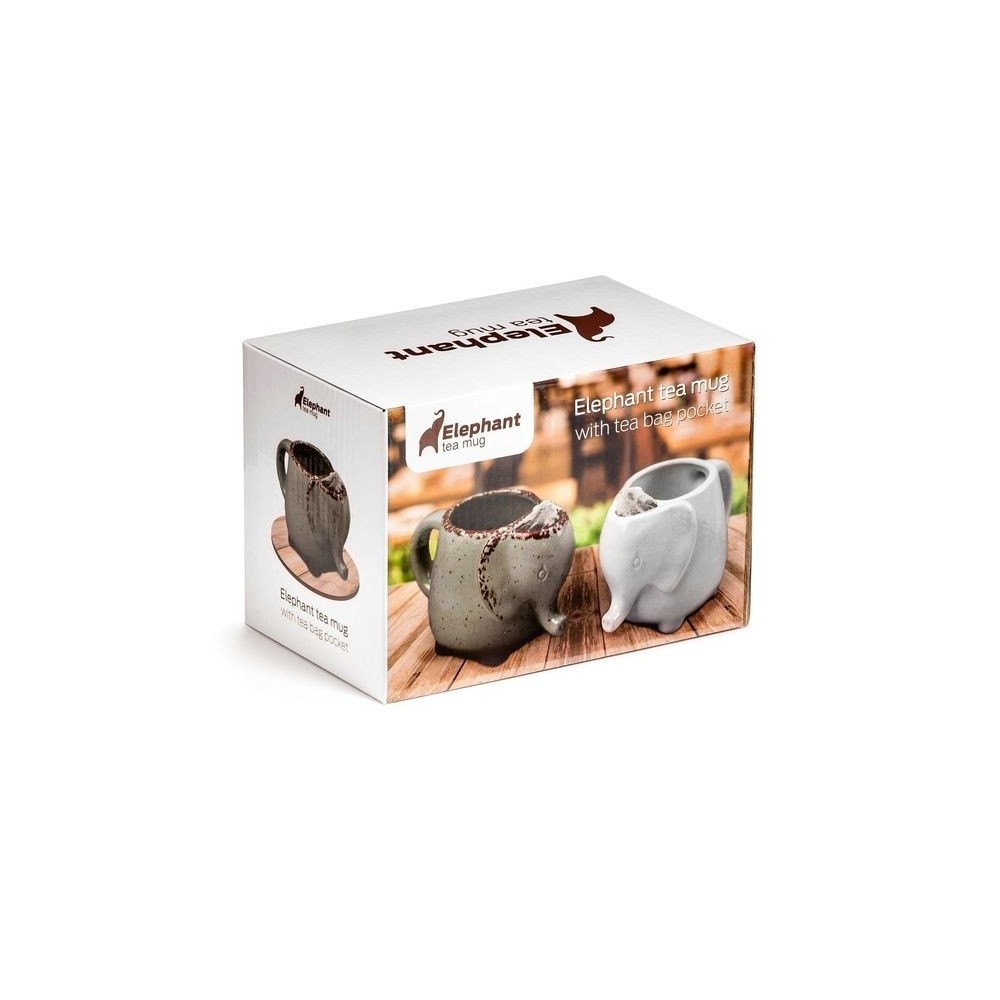 Mug éléphant avec porte sachet à thé en porcelaine 500 ml - Tasse et Mugs -  Achat & prix